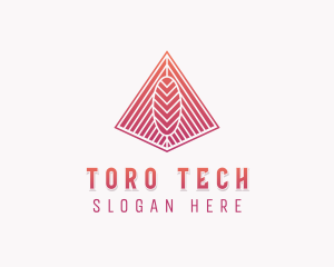 Tech Agency Pyramid logo design