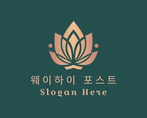 Yoga Meditation Flower logo design