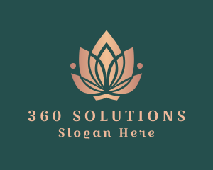 Yoga Meditation Flower logo design