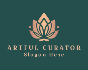 Yoga Meditation Flower logo design