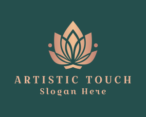 Yoga Meditation Flower logo design