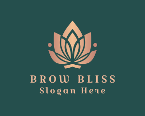 Yoga Meditation Flower logo design