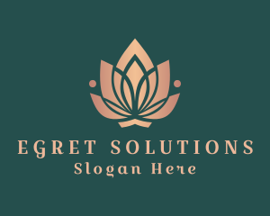 Yoga Meditation Flower logo design