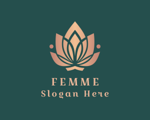 Yoga Meditation Flower logo design