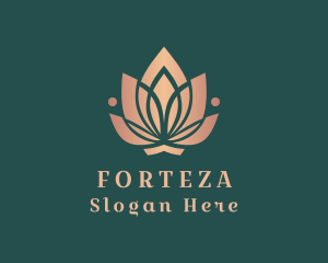 Yoga Meditation Flower logo design