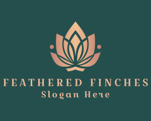 Yoga Meditation Flower logo design