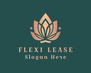 Yoga Meditation Flower logo design