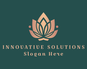 Yoga Meditation Flower logo design