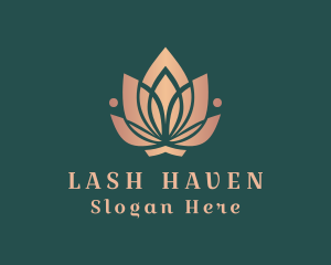 Yoga Meditation Flower logo design