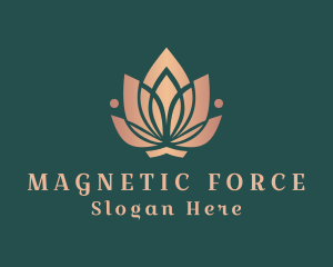 Yoga Meditation Flower logo design