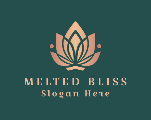 Yoga Meditation Flower logo design