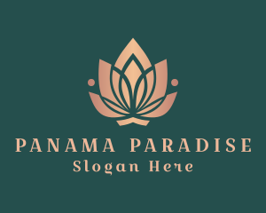 Yoga Meditation Flower logo design