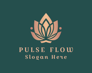 Yoga Meditation Flower logo design