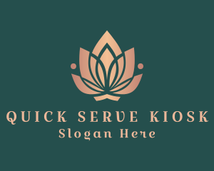 Yoga Meditation Flower logo design