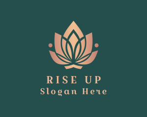 Yoga Meditation Flower logo design