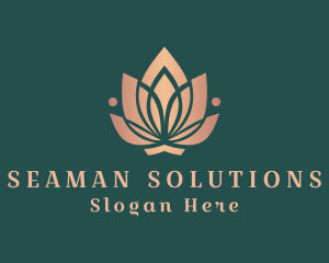 Yoga Meditation Flower logo design