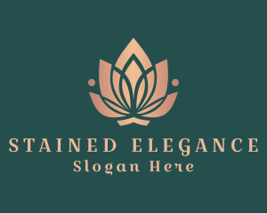 Yoga Meditation Flower logo design