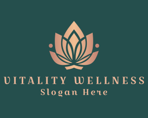 Yoga Meditation Flower logo design