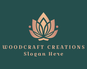 Yoga Meditation Flower logo design