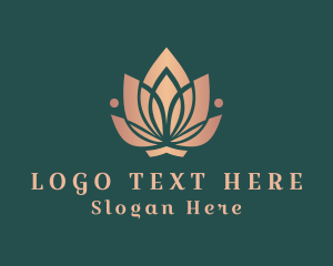 Mindfulness - Yoga Meditation Flower logo design