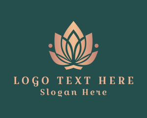 Yoga Meditation Flower Logo