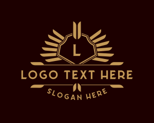 Tribal - Luxury Wing Shield logo design