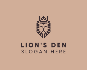 King Lion Crown logo design