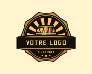 Wine Brewery Barrel Logo