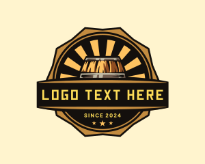 Alcohol - Wine Brewery Barrel logo design