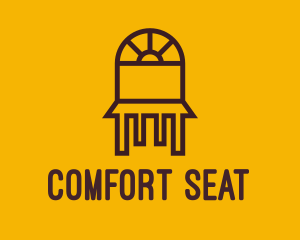 Stool - Arch Wooden Chair logo design