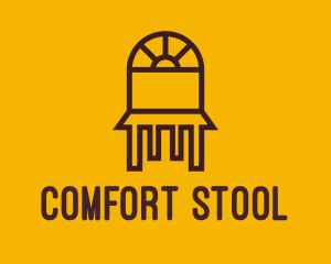 Stool - Arch Wooden Chair logo design