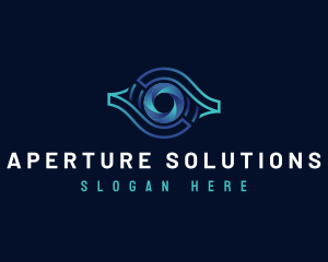 Aperture - Eye Tech Shutter logo design