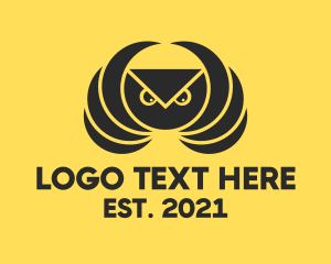 Message - Messaging Envelope Owl logo design