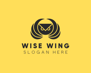 Messaging Envelope Owl logo design