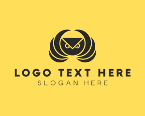 App - Messaging Envelope Owl logo design