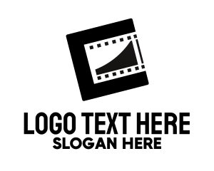 Movie Strip - Modern Film Reel logo design