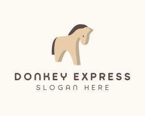 Donkey - Isometric Horse Toy logo design