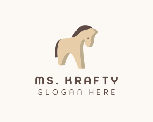 Stuffed Animal - Isometric Horse Toy logo design