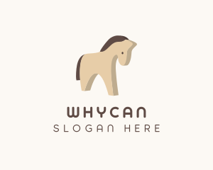 Play - Isometric Horse Toy logo design
