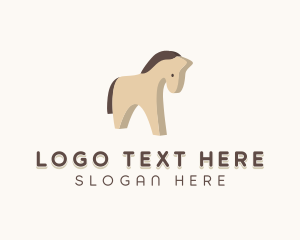 Zoo - Isometric Horse Toy logo design