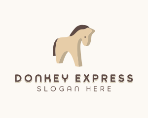 Isometric Horse Toy logo design