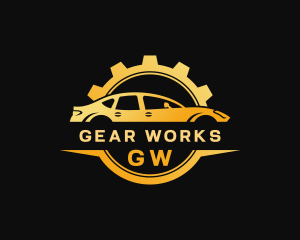 Car Gear Mechanic logo design