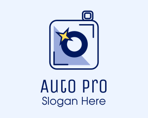 Photo Studio - Camera Sparkle Flash logo design
