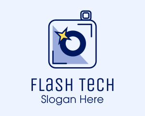 Flash - Camera Sparkle Flash logo design