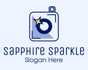 Camera Sparkle Flash  logo design