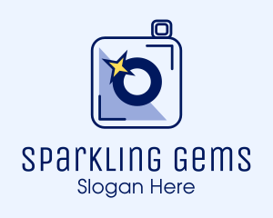 Camera Sparkle Flash  logo design