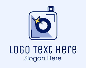 Camera Lens - Camera Sparkle Flash logo design