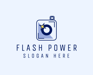 Camera Sparkle Flash  logo design