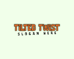 Tilt Outlined Rustic logo design