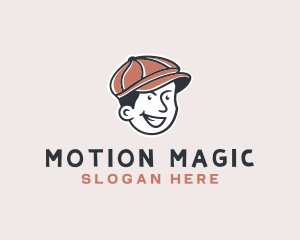 Animation - Smiling Retro Boy logo design